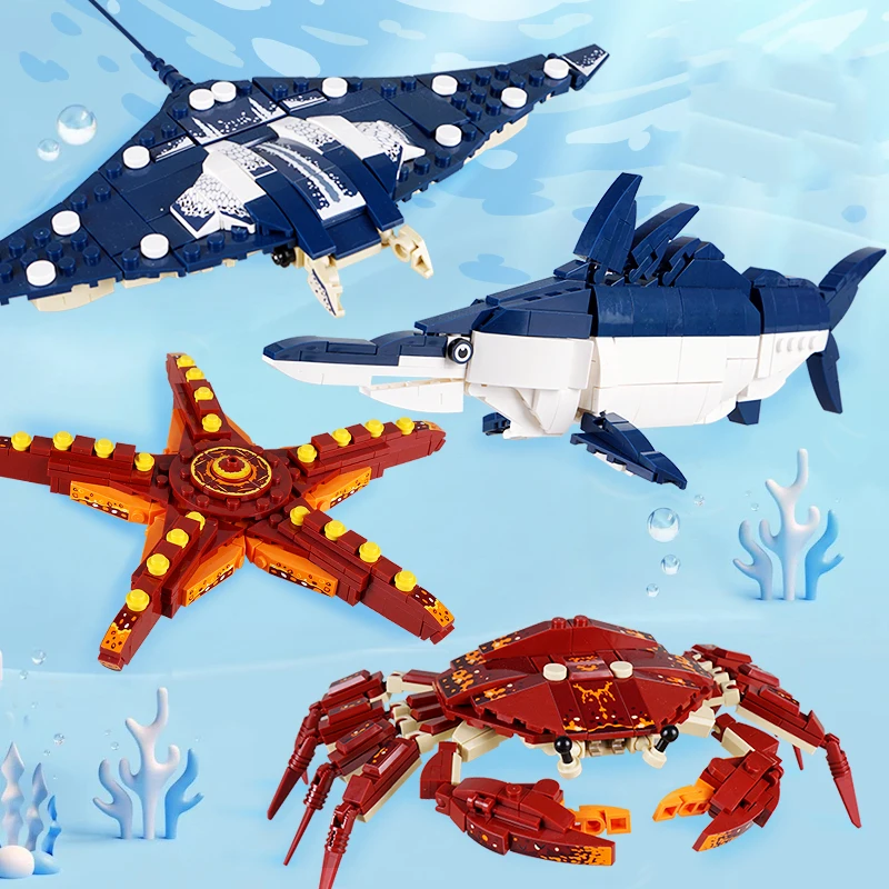 Tech Diving Accessories - Kreatives Bausatz-Set mit Meerestieren: DIY Krabben-,