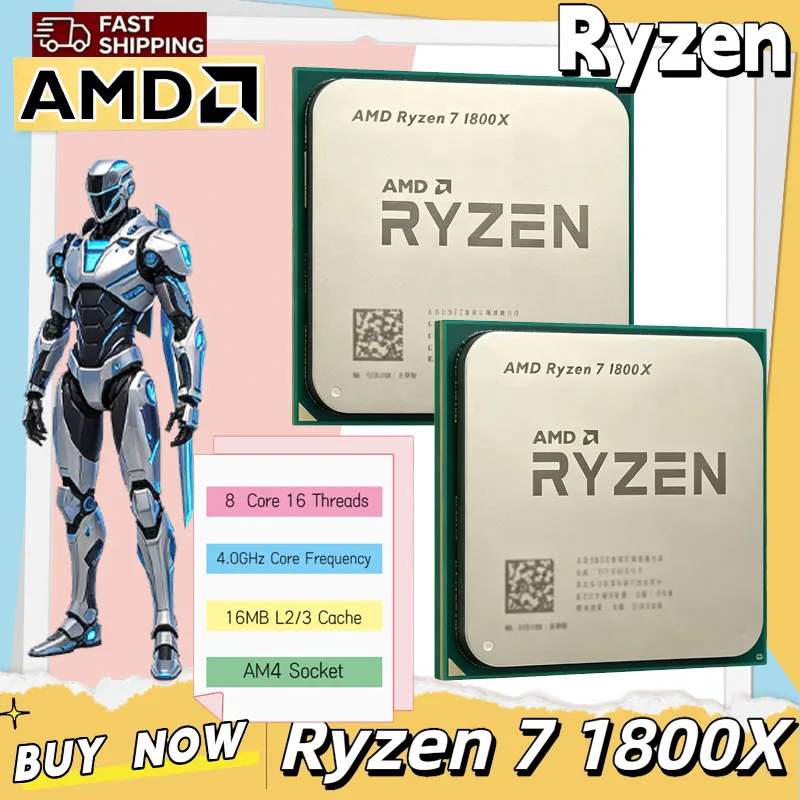 Amd Cpu Ryzen 7 - AMD Ryzen 7 1800X CPU 3,60GHz--4,0GHz
