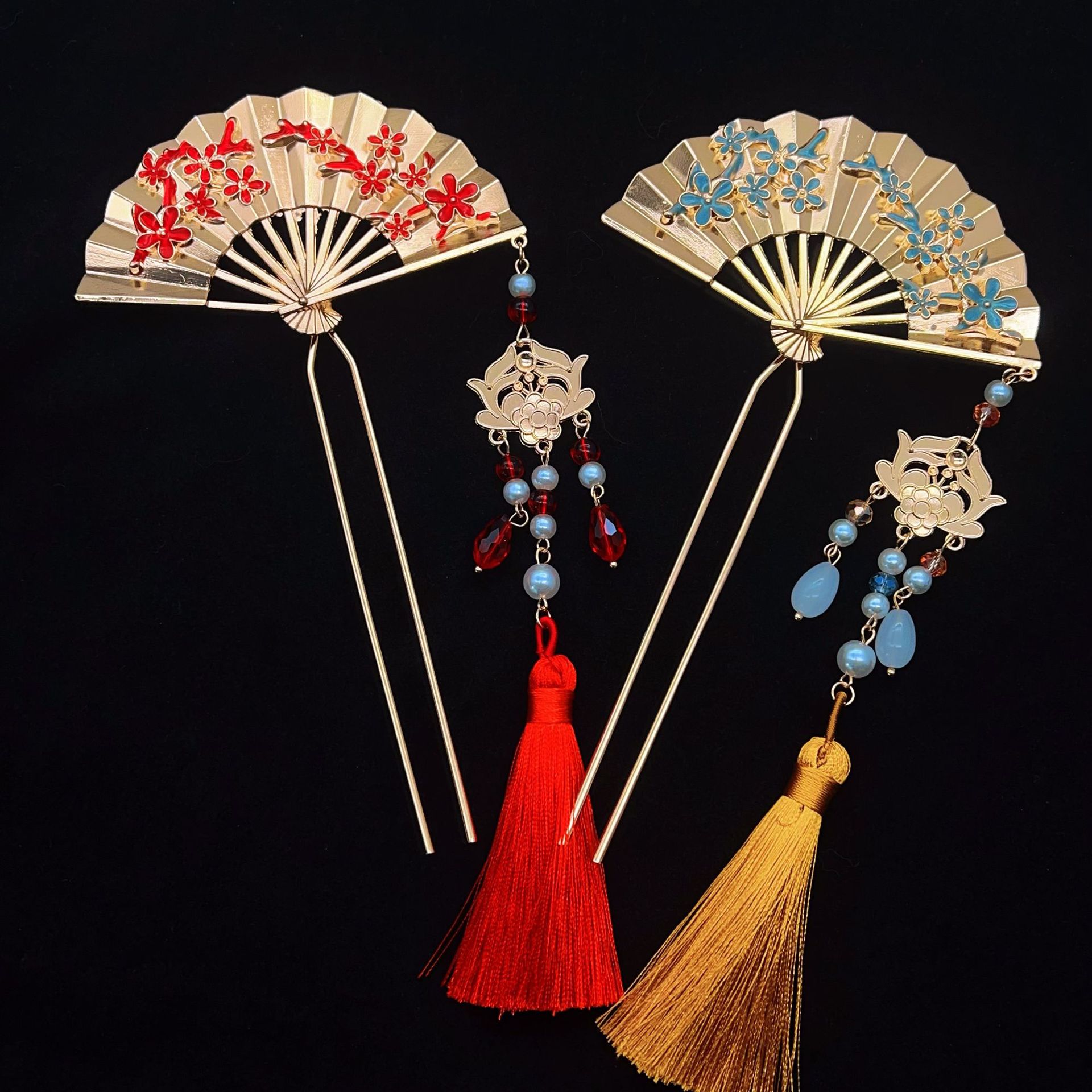 Tech Accessories Women - Neue nationale Fan-Quasten-Haarnadel im chinesischen Stil