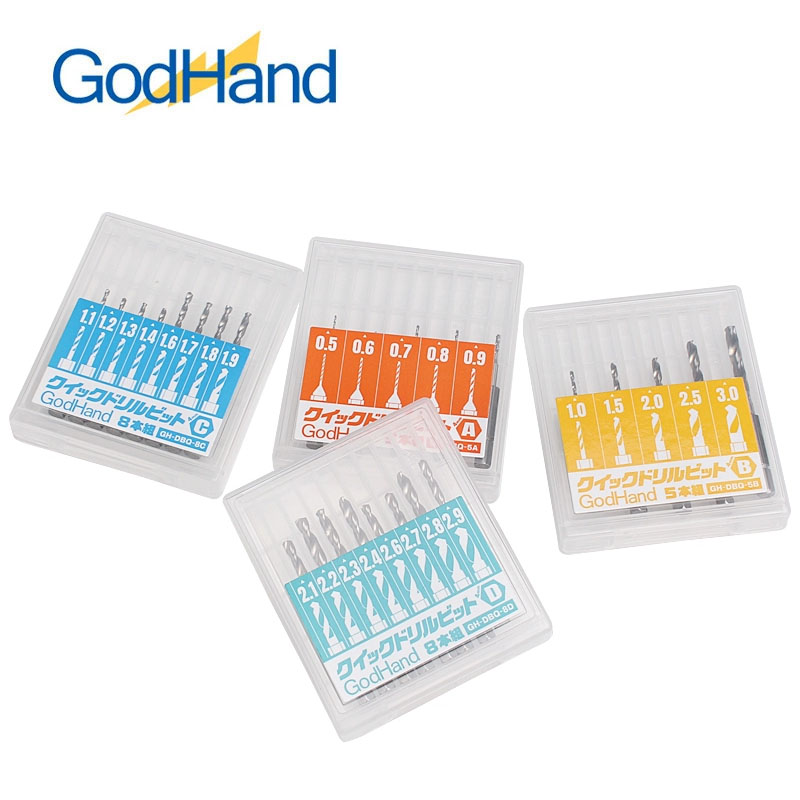 Top Tech Accessories - GodHand GH-DBQ-5A/5B/8C/8D Schnellbefestigbare Bohrer Set Sechskant
