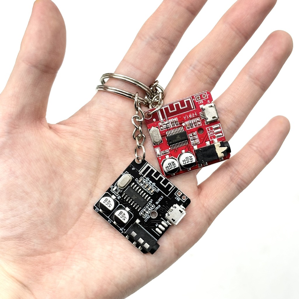 Tech Accessories Bag - Cyberpunk-Stil Leiterplatten-Schlüsselanhänger Retro-Tech-Ästhetik PCB und Metall-Schlüsselkette
