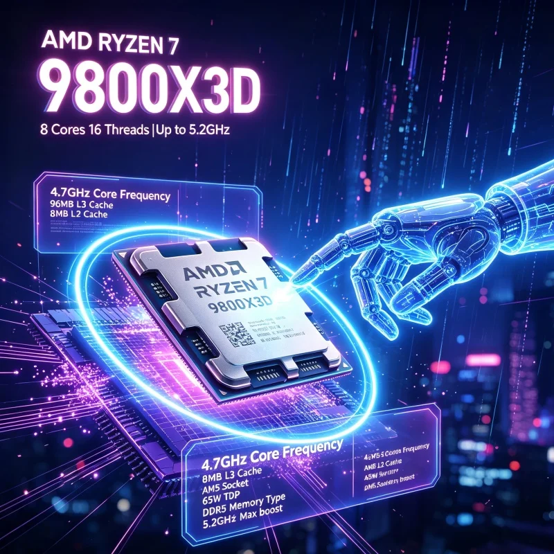 Amd Cpu Ryzen 7 - AMD Ryzen 7 9800X3D AM5 Gaming-CPU