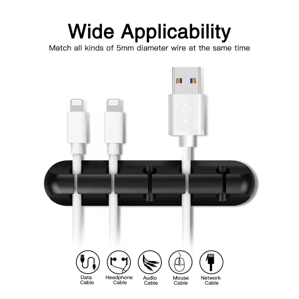 Silikon-USB-Kabel-Organizer, U – Desk Cable Clip Bewertung und Preis