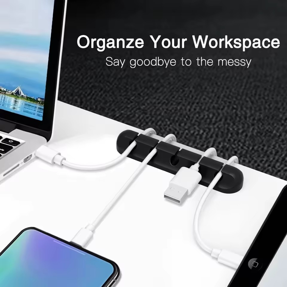 Silikon-USB-Kabel-Organizer, U – Desk Cable Clip Bewertung und Preis
