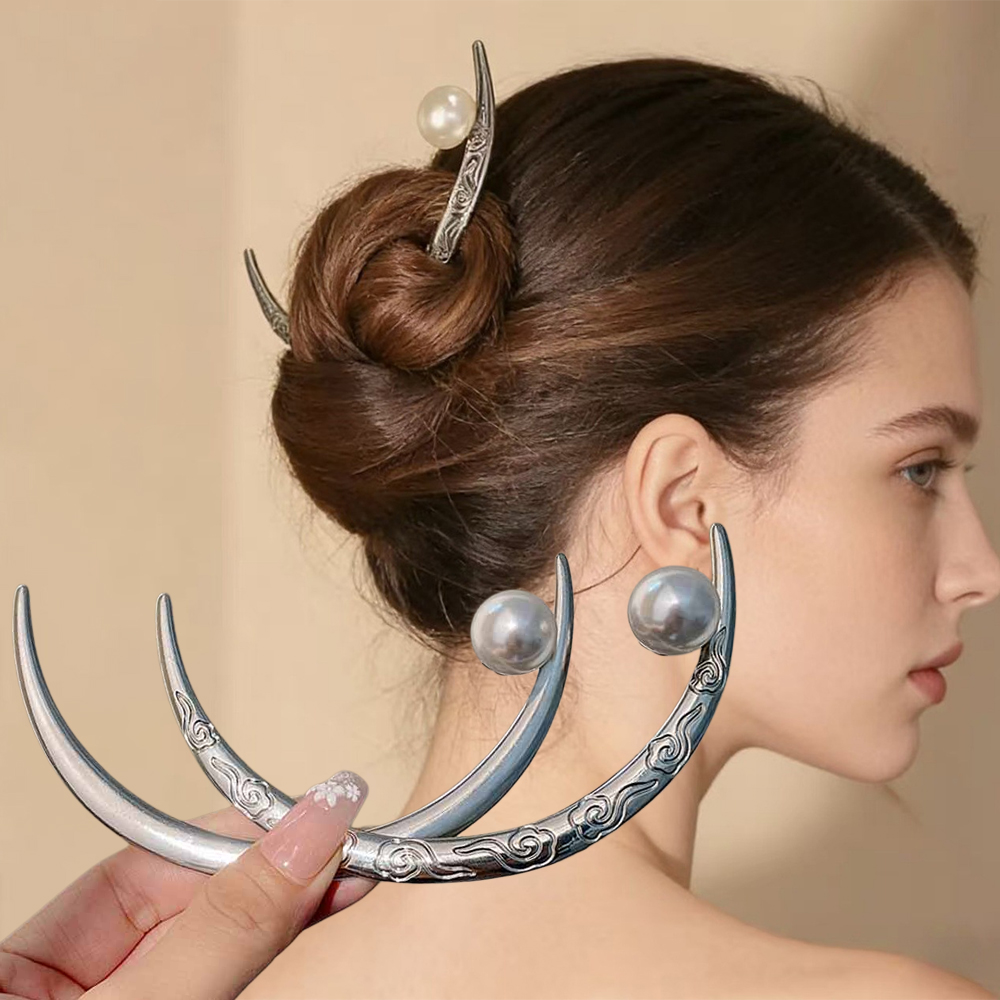 Perlen-Haarstab, Halbmond-Haar – Tech Accessories Women Bewertung und Preis
