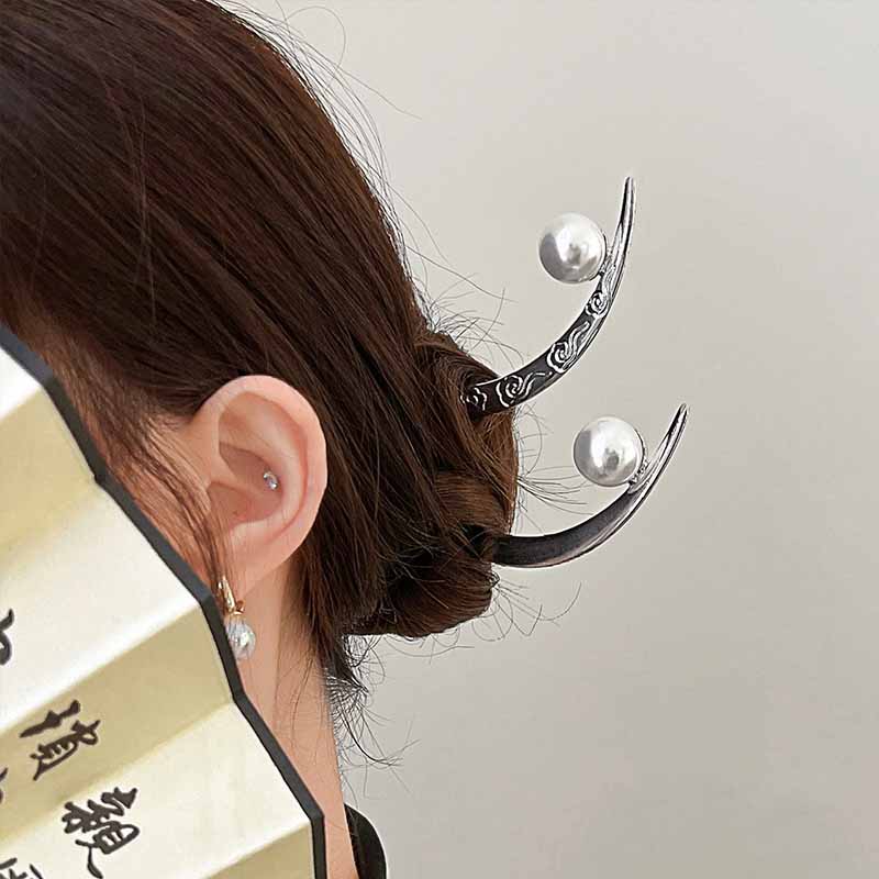 Perlen-Haarstab, Halbmond-Haar – Tech Accessories Women Bewertung und Preis