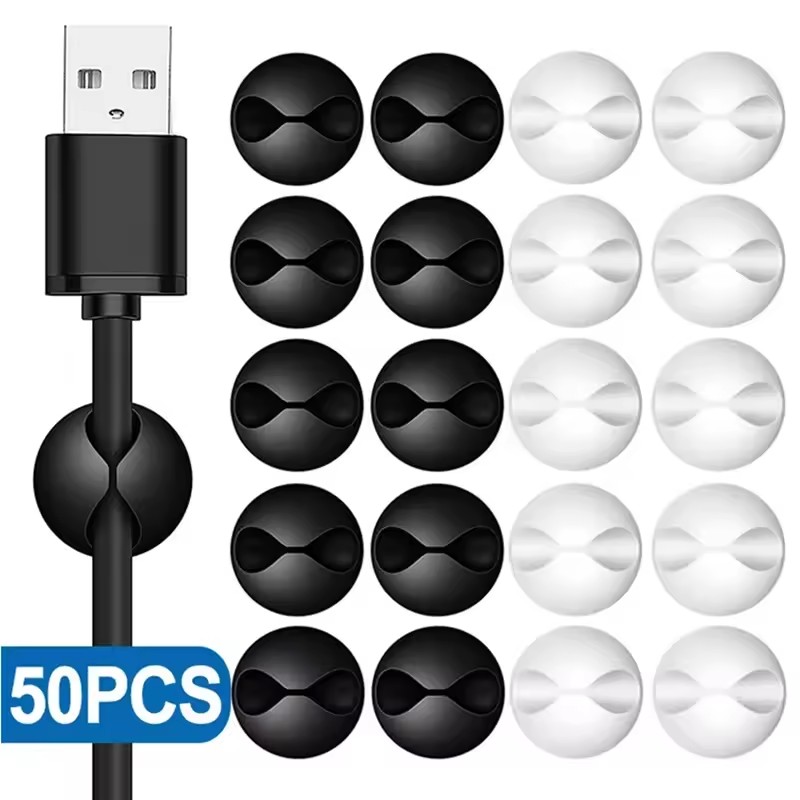 5/50 Stück Desktop-Wand-Kabelc – Desk Cable Clip Bewertung und Preis