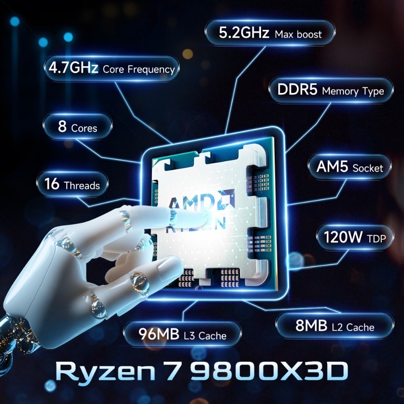 AMD Ryzen 7 9800X3D AM5 Gaming – Amd Cpu Ryzen 7 Bewertung und Preis