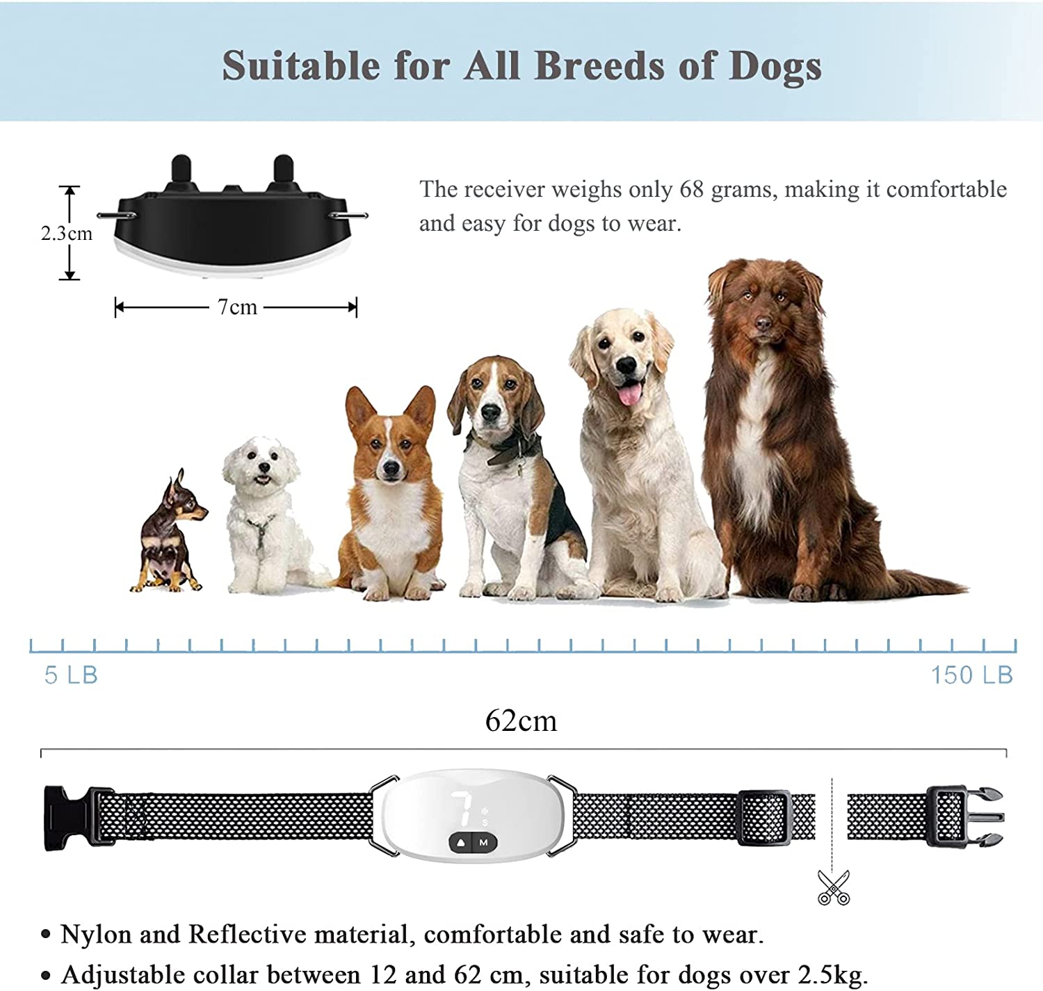 Anti-Bell-Hundehalsband mit El – Tech Dog Accessories Bewertung und Preis