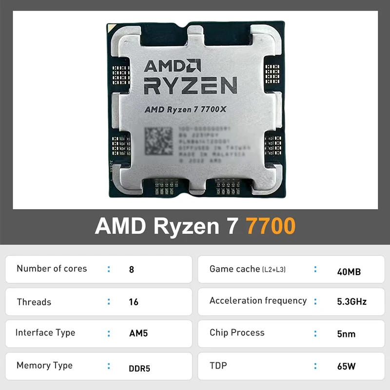 AMD Ryzen 7 7700 8-Kern 16-Thr – Amd Cpu Ryzen 7 Bewertung und Preis
